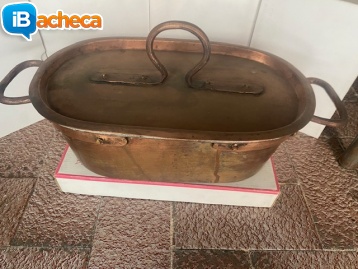 Immagine 1 - Casseruola ovale in rame