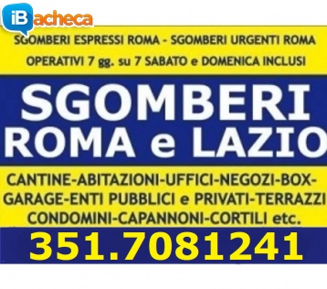 Immagine 1 - Roma sgomberi gratis 7gg